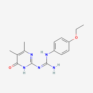 molecular formula C15H19N5O2 B3724139 N-(5,6-dimethyl-4-oxo-1,4-dihydro-2-pyrimidinyl)-N'-(4-ethoxyphenyl)guanidine 