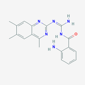molecular formula C19H20N6O B3724147 2-amino-N-{amino[(4,6,7-trimethyl-2-quinazolinyl)amino]methylene}benzamide 