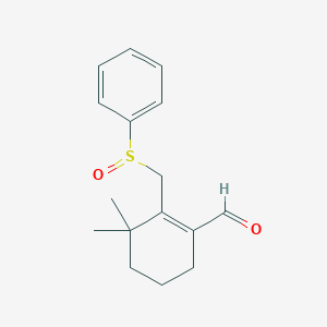 molecular formula C16H20O2S B372417 3,3-Dimethyl-2-[(phenylsulfinyl)methyl]-1-cyclohexene-1-carbaldehyde 