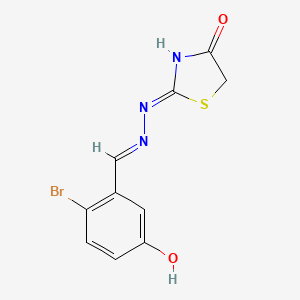 molecular formula C10H8BrN3O2S B3724171 2-bromo-5-hydroxybenzaldehyde (4-oxo-1,3-thiazolidin-2-ylidene)hydrazone 