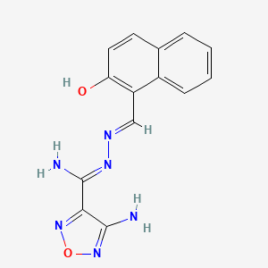 molecular formula C14H12N6O2 B3724188 4-amino-N'-[(2-hydroxy-1-naphthyl)methylene]-1,2,5-oxadiazole-3-carbohydrazonamide 