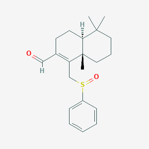 molecular formula C21H28O2S B372419 5,5,8a-Trimethyl-1-[(phenylsulfinyl)methyl]-3,4,4a,5,6,7,8,8a-octahydro-2-naphthalenecarbaldehyde 