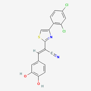 molecular formula C18H10Cl2N2O2S B3724255 2-[4-(2,4-dichlorophenyl)-1,3-thiazol-2-yl]-3-(3,4-dihydroxyphenyl)acrylonitrile 