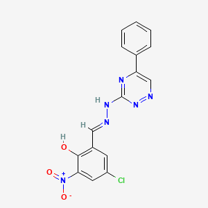 molecular formula C16H11ClN6O3 B3724367 5-chloro-2-hydroxy-3-nitrobenzaldehyde (5-phenyl-1,2,4-triazin-3-yl)hydrazone 