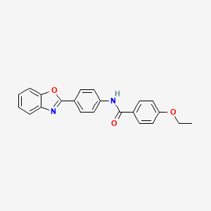 molecular formula C22H18N2O3 B3724374 N-[4-(1,3-benzoxazol-2-yl)phenyl]-4-ethoxybenzamide 
