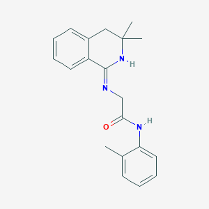 molecular formula C20H23N3O B3724381 N~2~-(3,3-dimethyl-3,4-dihydro-1-isoquinolinyl)-N~1~-(2-methylphenyl)glycinamide 