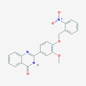 molecular formula C22H17N3O5 B3724404 2-{3-methoxy-4-[(2-nitrobenzyl)oxy]phenyl}-4(3H)-quinazolinone 