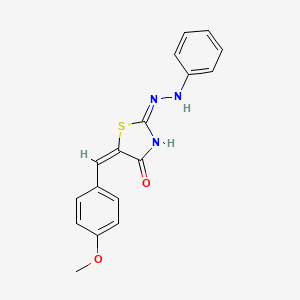 molecular formula C17H15N3O2S B3724424 5-(4-methoxybenzylidene)-1,3-thiazolidine-2,4-dione 2-(phenylhydrazone) 