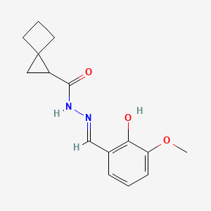 molecular formula C15H18N2O3 B3724480 N'-(2-hydroxy-3-methoxybenzylidene)spiro[2.3]hexane-1-carbohydrazide 