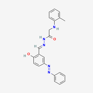 molecular formula C22H21N5O2 B3724513 N'-[2-hydroxy-5-(phenyldiazenyl)benzylidene]-2-[(2-methylphenyl)amino]acetohydrazide 