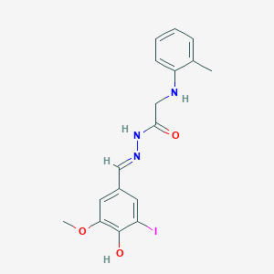 N'-(4-hydroxy-3-iodo-5-methoxybenzylidene)-2-[(2-methylphenyl)amino]acetohydrazide