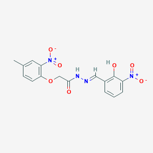 N'-(2-hydroxy-3-nitrobenzylidene)-2-(4-methyl-2-nitrophenoxy)acetohydrazide