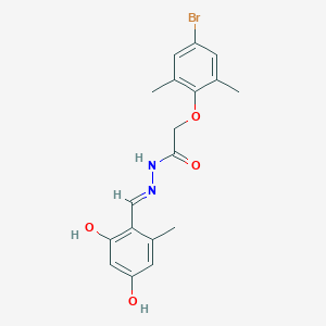 2-(4-bromo-2,6-dimethylphenoxy)-N'-(2,4-dihydroxy-6-methylbenzylidene)acetohydrazide