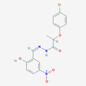 molecular formula C16H14BrN3O5 B3724556 2-(4-bromophenoxy)-N'-(2-hydroxy-5-nitrobenzylidene)propanohydrazide 