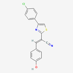 2-[4-(4-chlorophenyl)-1,3-thiazol-2-yl]-3-(4-hydroxyphenyl)acrylonitrile