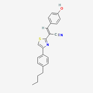 2-[4-(4-butylphenyl)-1,3-thiazol-2-yl]-3-(4-hydroxyphenyl)acrylonitrile
