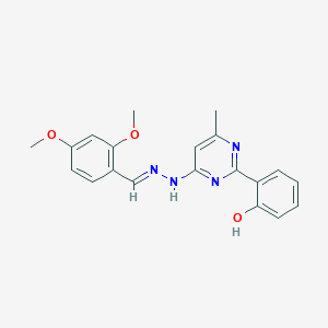 molecular formula C20H20N4O3 B3724574 2,4-dimethoxybenzaldehyde [2-(2-hydroxyphenyl)-6-methyl-4-pyrimidinyl]hydrazone 