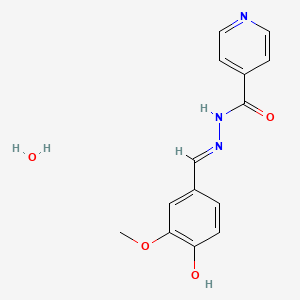 molecular formula C14H15N3O4 B3724580 N'-(4-hydroxy-3-methoxybenzylidene)isonicotinohydrazide hydrate 