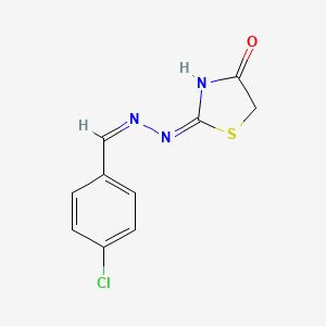 4-chlorobenzaldehyde (4-oxo-1,3-thiazolidin-2-ylidene)hydrazone