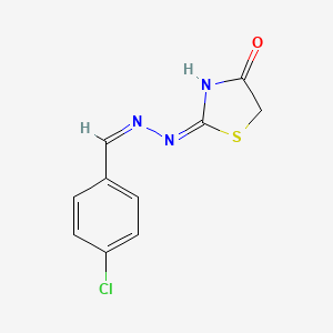 molecular formula C10H8ClN3OS B3724593 4-chlorobenzaldehyde (4-oxo-1,3-thiazolidin-2-ylidene)hydrazone 