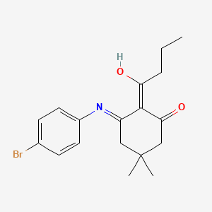 3-[(4-bromophenyl)amino]-2-butyryl-5,5-dimethyl-2-cyclohexen-1-one