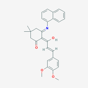 2-[3-(3,4-dimethoxyphenyl)acryloyl]-5,5-dimethyl-3-(1-naphthylamino)-2-cyclohexen-1-one