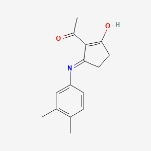 molecular formula C15H17NO2 B3724614 2-acetyl-3-[(3,4-dimethylphenyl)amino]-2-cyclopenten-1-one 