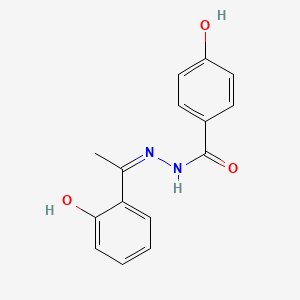 molecular formula C15H14N2O3 B3724630 4-hydroxy-N'-[1-(2-hydroxyphenyl)ethylidene]benzohydrazide 