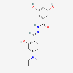 N'-[4-(diethylamino)-2-hydroxybenzylidene]-3,5-dihydroxybenzohydrazide