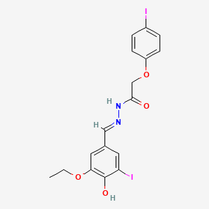 molecular formula C17H16I2N2O4 B3724660 N'-(3-ethoxy-4-hydroxy-5-iodobenzylidene)-2-(4-iodophenoxy)acetohydrazide 
