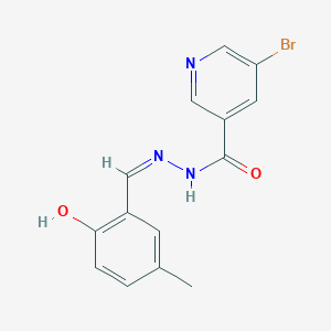 molecular formula C14H12BrN3O2 B3724670 5-bromo-N'-(2-hydroxy-5-methylbenzylidene)nicotinohydrazide 