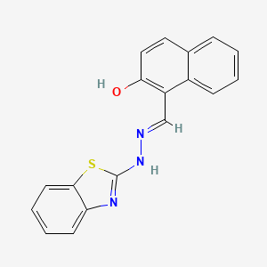molecular formula C18H13N3OS B3724675 2-hydroxy-1-naphthaldehyde 1,3-benzothiazol-2-ylhydrazone CAS No. 43093-97-6