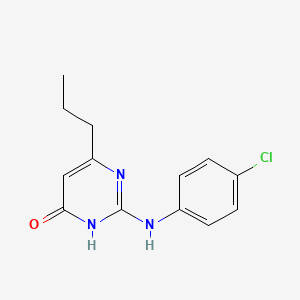 molecular formula C13H14ClN3O B3724692 2-[(4-chlorophenyl)amino]-6-propyl-4(3H)-pyrimidinone 