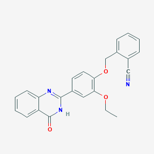 2-{[2-ethoxy-4-(4-oxo-3,4-dihydro-2-quinazolinyl)phenoxy]methyl}benzonitrile