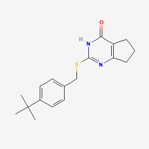 2-[(4-tert-butylbenzyl)thio]-3,5,6,7-tetrahydro-4H-cyclopenta[d]pyrimidin-4-one