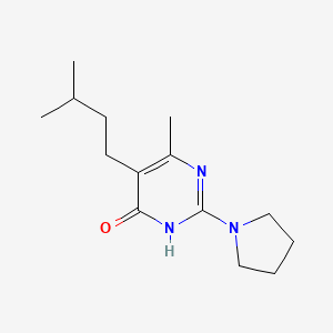 6-methyl-5-(3-methylbutyl)-2-(1-pyrrolidinyl)-4(3H)-pyrimidinone