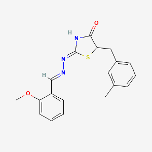 2-methoxybenzaldehyde [5-(3-methylbenzyl)-4-oxo-1,3-thiazolidin-2-ylidene]hydrazone