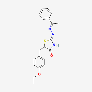 5-(4-ethoxybenzyl)-1,3-thiazolidine-2,4-dione 2-[(1-phenylethylidene)hydrazone]