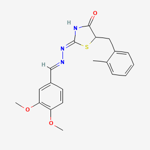 3,4-dimethoxybenzaldehyde [5-(2-methylbenzyl)-4-oxo-1,3-thiazolidin-2-ylidene]hydrazone