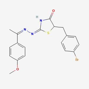 5-(4-bromobenzyl)-1,3-thiazolidine-2,4-dione 2-{[1-(4-methoxyphenyl)ethylidene]hydrazone}