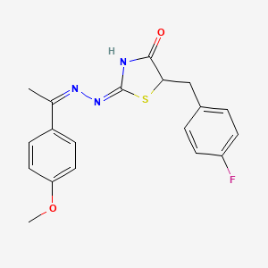 5-(4-fluorobenzyl)-1,3-thiazolidine-2,4-dione 2-{[1-(4-methoxyphenyl)ethylidene]hydrazone}