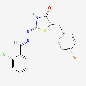 2-chlorobenzaldehyde [5-(4-bromobenzyl)-4-oxo-1,3-thiazolidin-2-ylidene]hydrazone