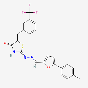 5-(4-methylphenyl)-2-furaldehyde {4-oxo-5-[3-(trifluoromethyl)benzyl]-1,3-thiazolidin-2-ylidene}hydrazone