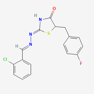 2-chlorobenzaldehyde [5-(4-fluorobenzyl)-4-oxo-1,3-thiazolidin-2-ylidene]hydrazone