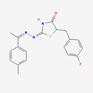 5-(4-fluorobenzyl)-1,3-thiazolidine-2,4-dione 2-{[1-(4-methylphenyl)ethylidene]hydrazone}