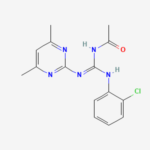 N-{[(2-chlorophenyl)amino][(4,6-dimethyl-2-pyrimidinyl)amino]methylene}acetamide