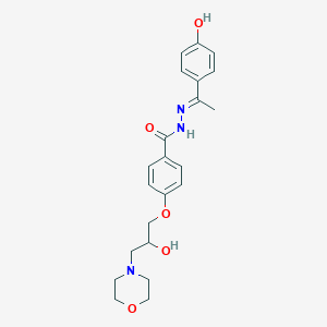 4-[2-hydroxy-3-(4-morpholinyl)propoxy]-N'-[1-(4-hydroxyphenyl)ethylidene]benzohydrazide