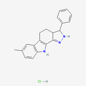 7-methyl-3-phenyl-2,3,3a,4,5,10-hexahydropyrazolo[3,4-a]carbazole hydrochloride