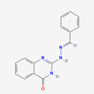 molecular formula C15H12N4O B3724925 benzaldehyde (4-oxo-3,4-dihydro-2-quinazolinyl)hydrazone 