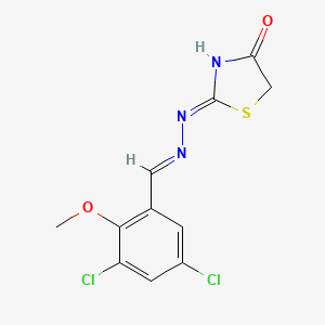 3,5-dichloro-2-methoxybenzaldehyde (4-oxo-1,3-thiazolidin-2-ylidene)hydrazone